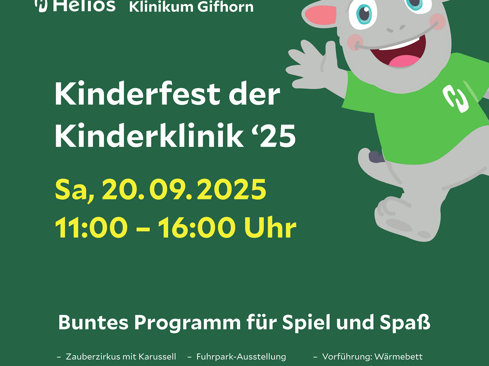 Kinderfest der Kinderklinik am Helios Klinikum Gifhorn  am 20. September 2025