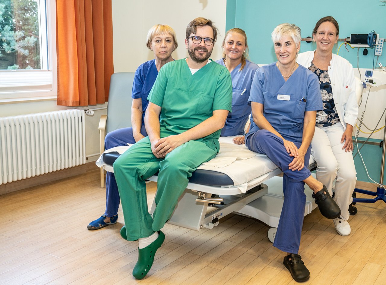 Team der Geburtshilfe im Kreißsaal