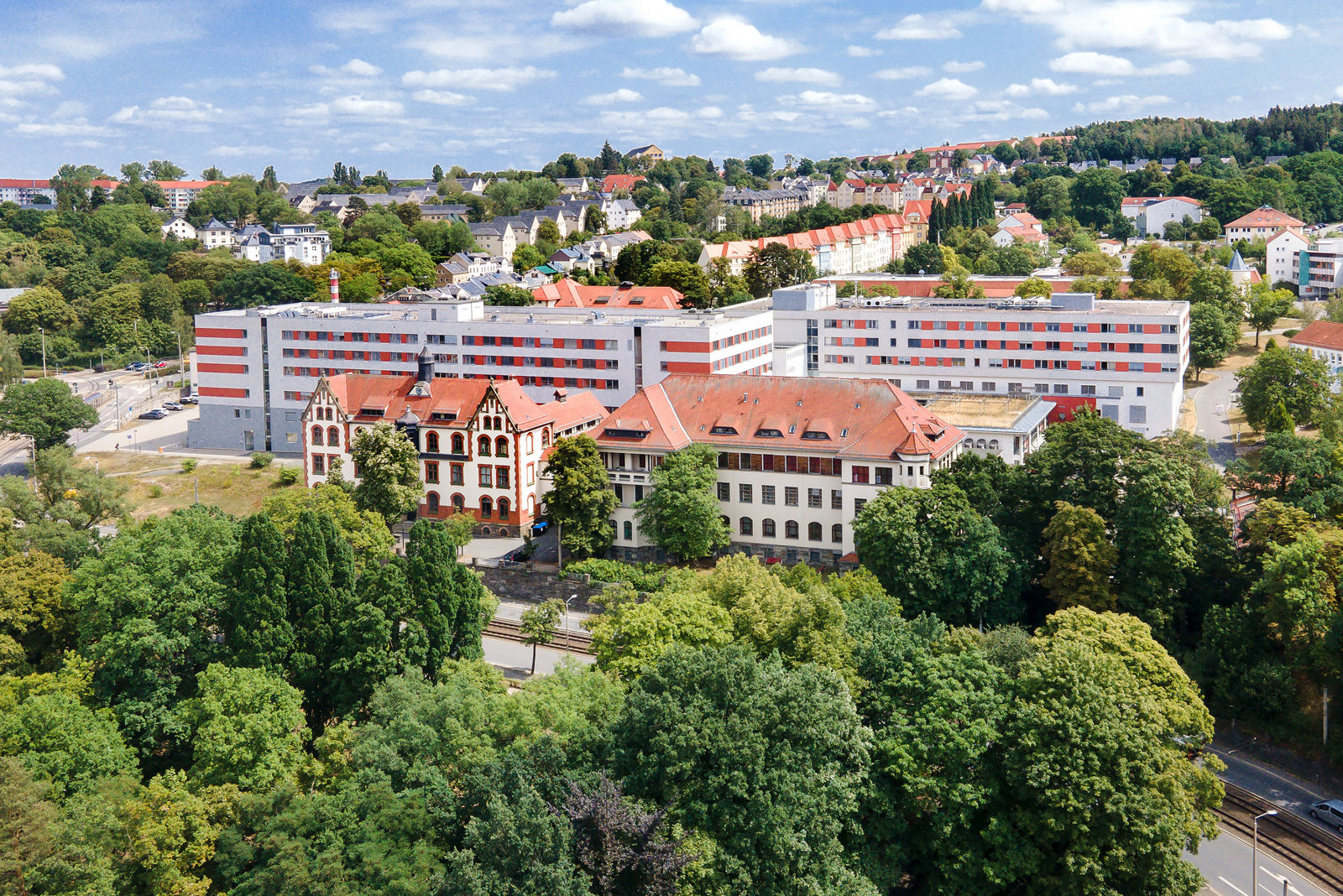 Luftbild Helios Vogtland-Klinikum Plauen