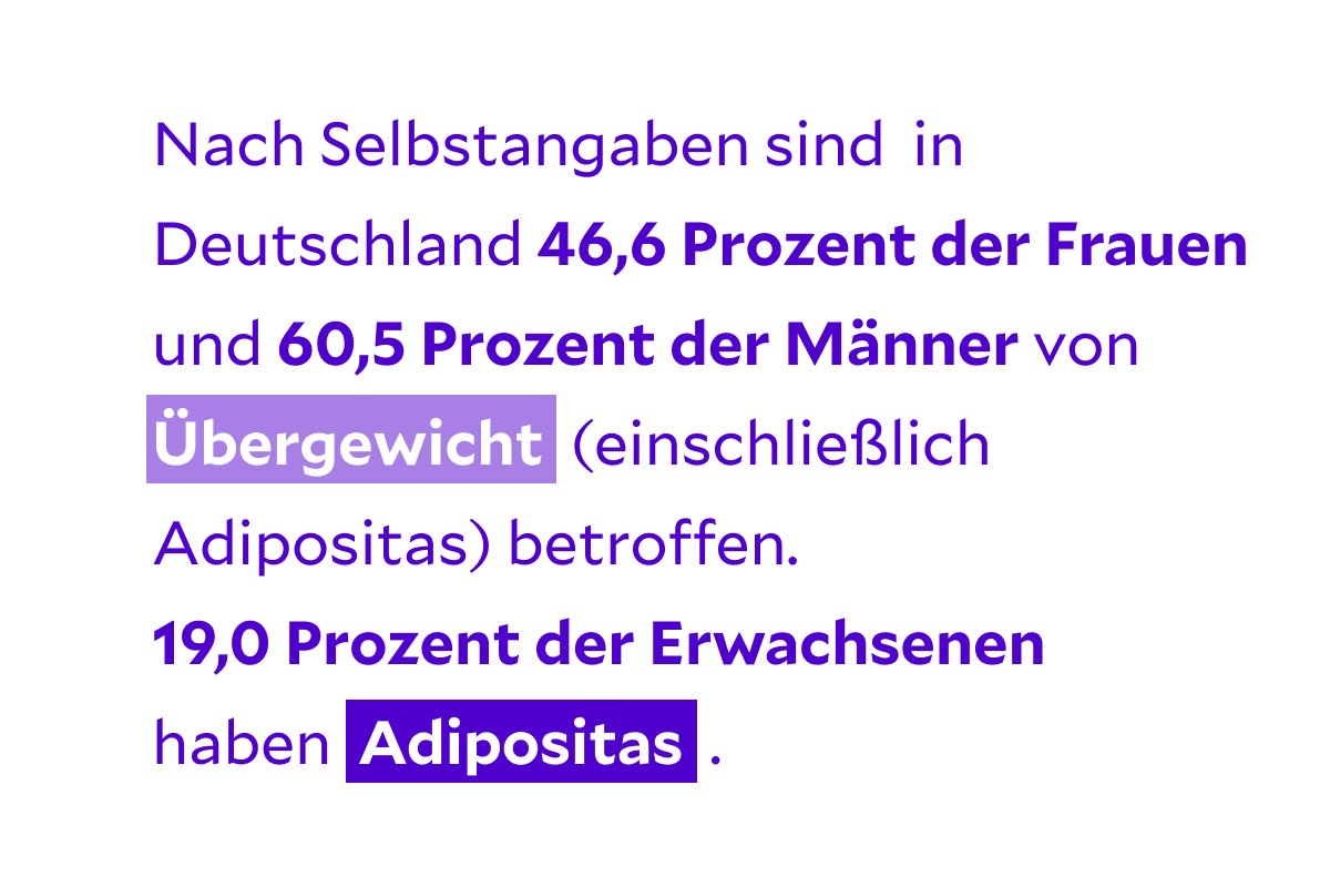 Zahl Übergewicht und Adipositas bei Männern und Frauen in Deutschland