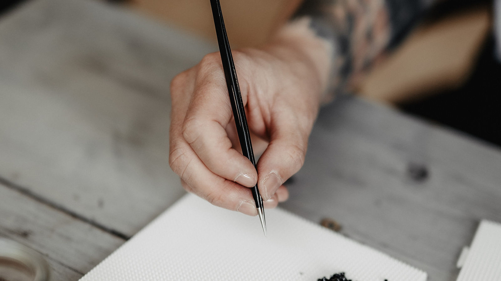 Ina Preuß erstellt ein Porträt