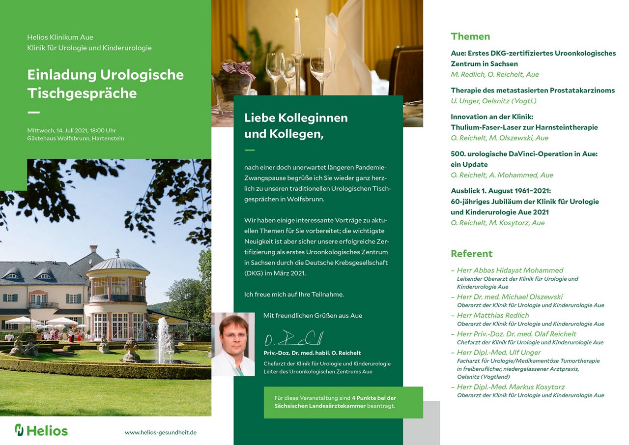 urologische Tischgespräche im Helios Klinikum Aue