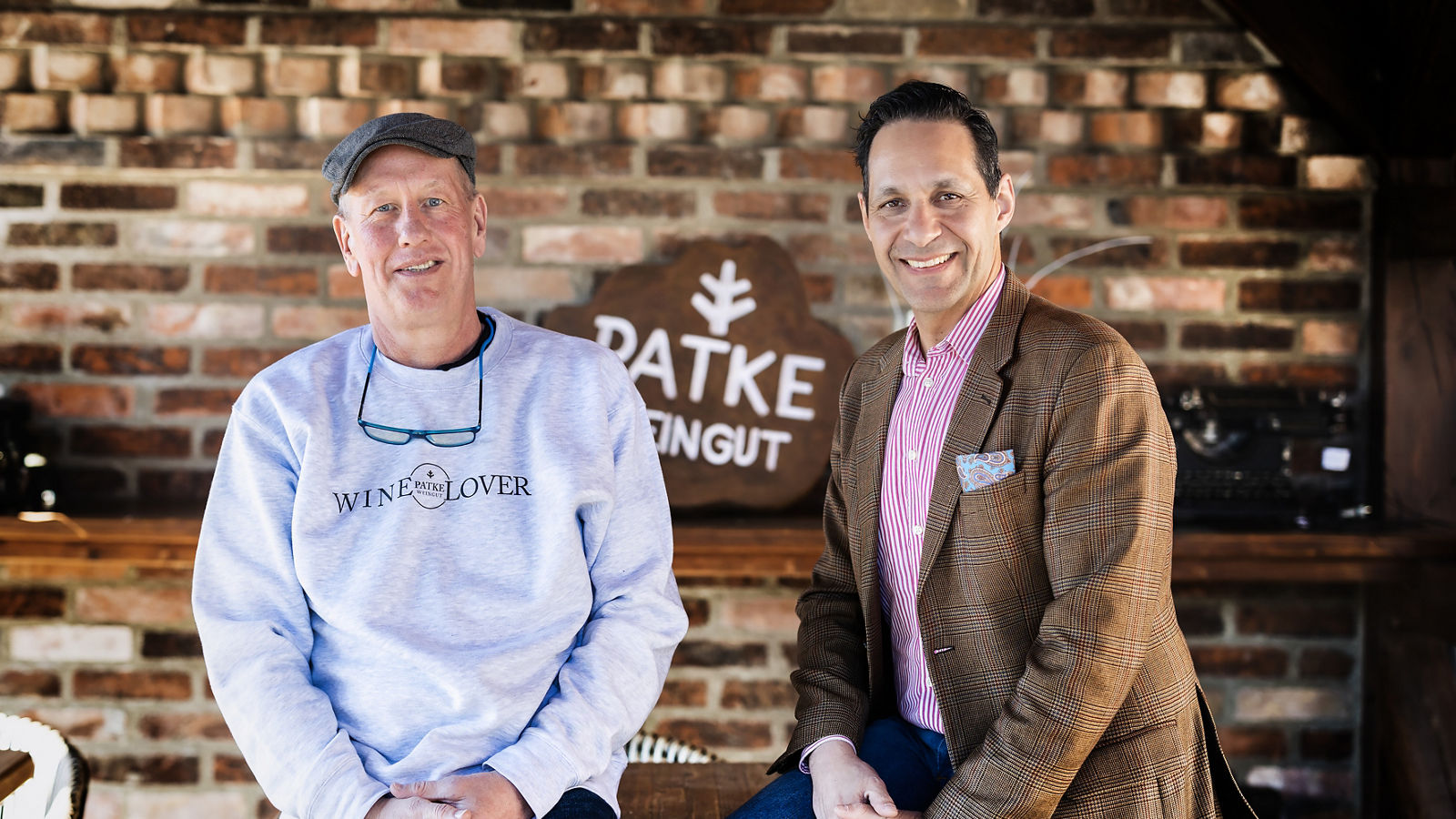 Prof. Wahba und Holger Lehmann auf Weingut Patke