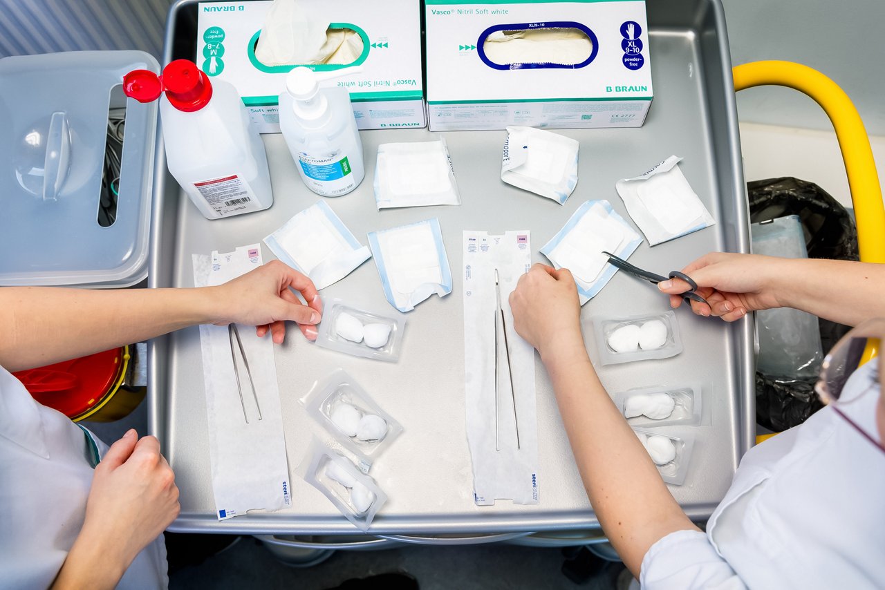 Vorbereitung eines Verbandswechsels