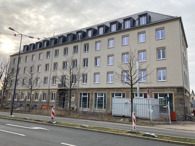 Außenansicht Baufortschritt Helios Bildungszentrum Dresden
