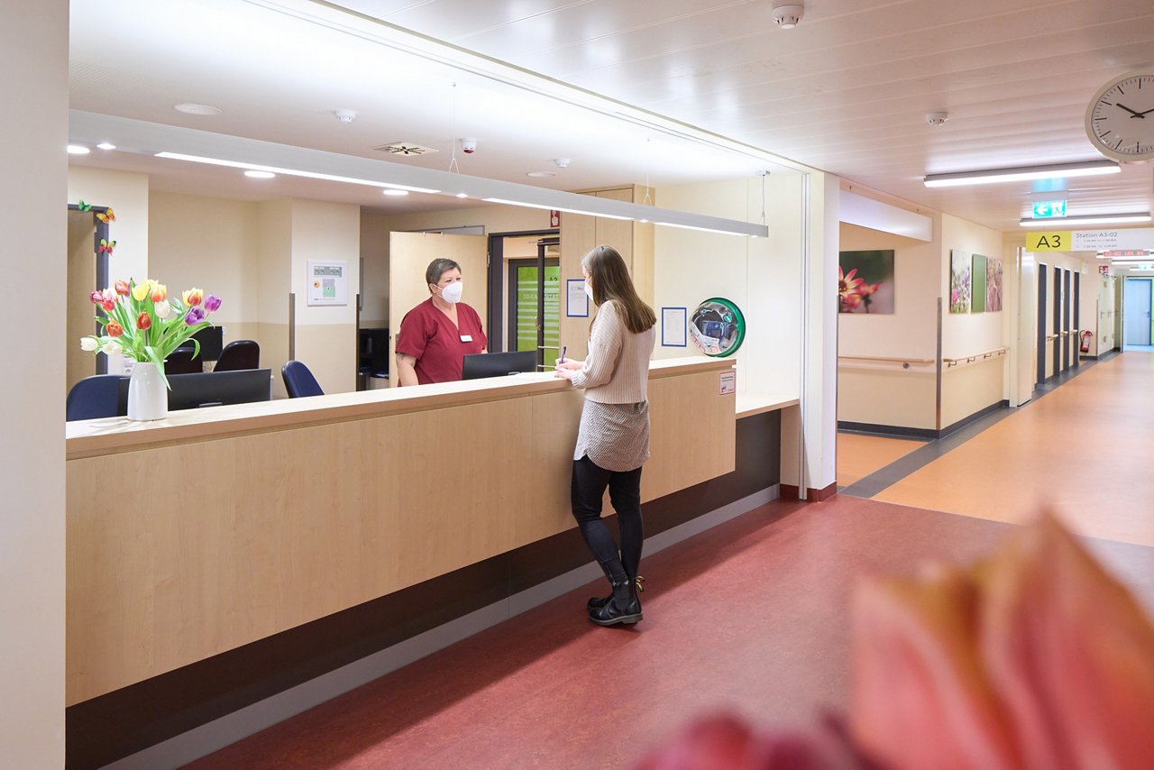 Anmeldegespräch auf der Station Gynäkologie und Geburtshilfe