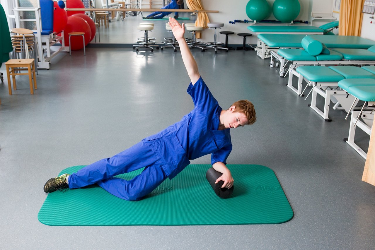 Erfurt , 080618 , Helios Klinikum Erfurt , Shooting Physiotherapie Flyer Faszien &#xD;Foto: Bild13/Helios Kliniken