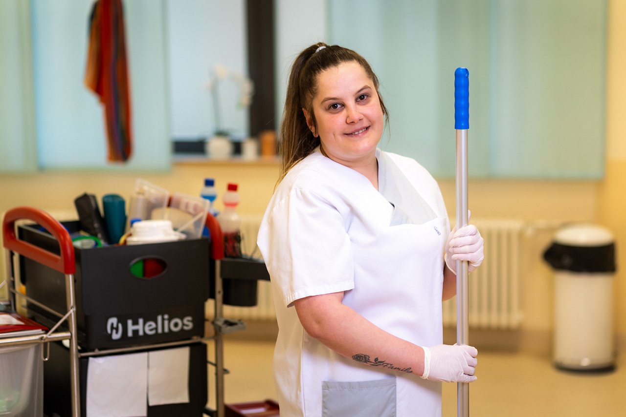 Erfurt , 190424 , Helios Klinikum Erfurt , Recruiting Kampagne Reinigungspersonal
Foto: Bild13/Helios Kliniken