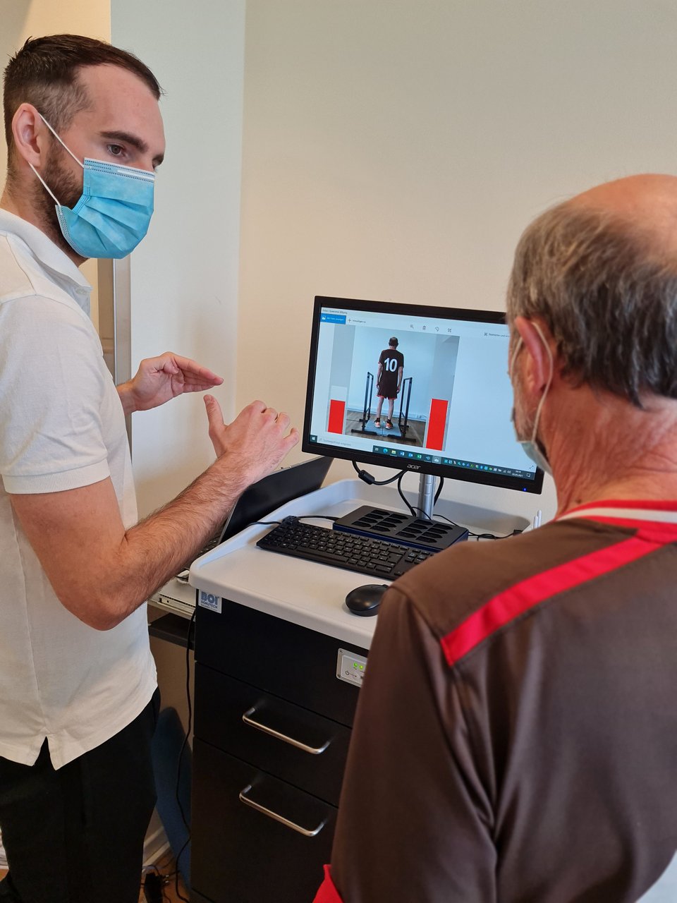 Kraftmessung der Beine - Boxenstopp -  am Bildschirm erklärt