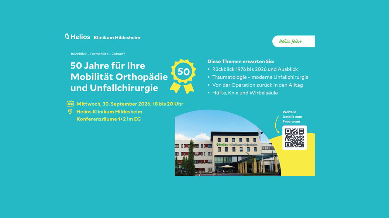 50 Jahre für Ihre Mobilität: Orthopädie und Unfallchirurgie am Helios Klinikum Hildesheim blickt zurück und nach vorn