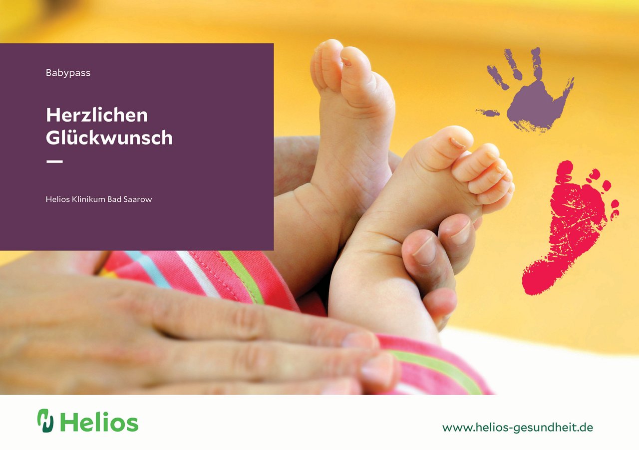 Babypass mit den Geburtsdaten als Geschenk zur Geburt