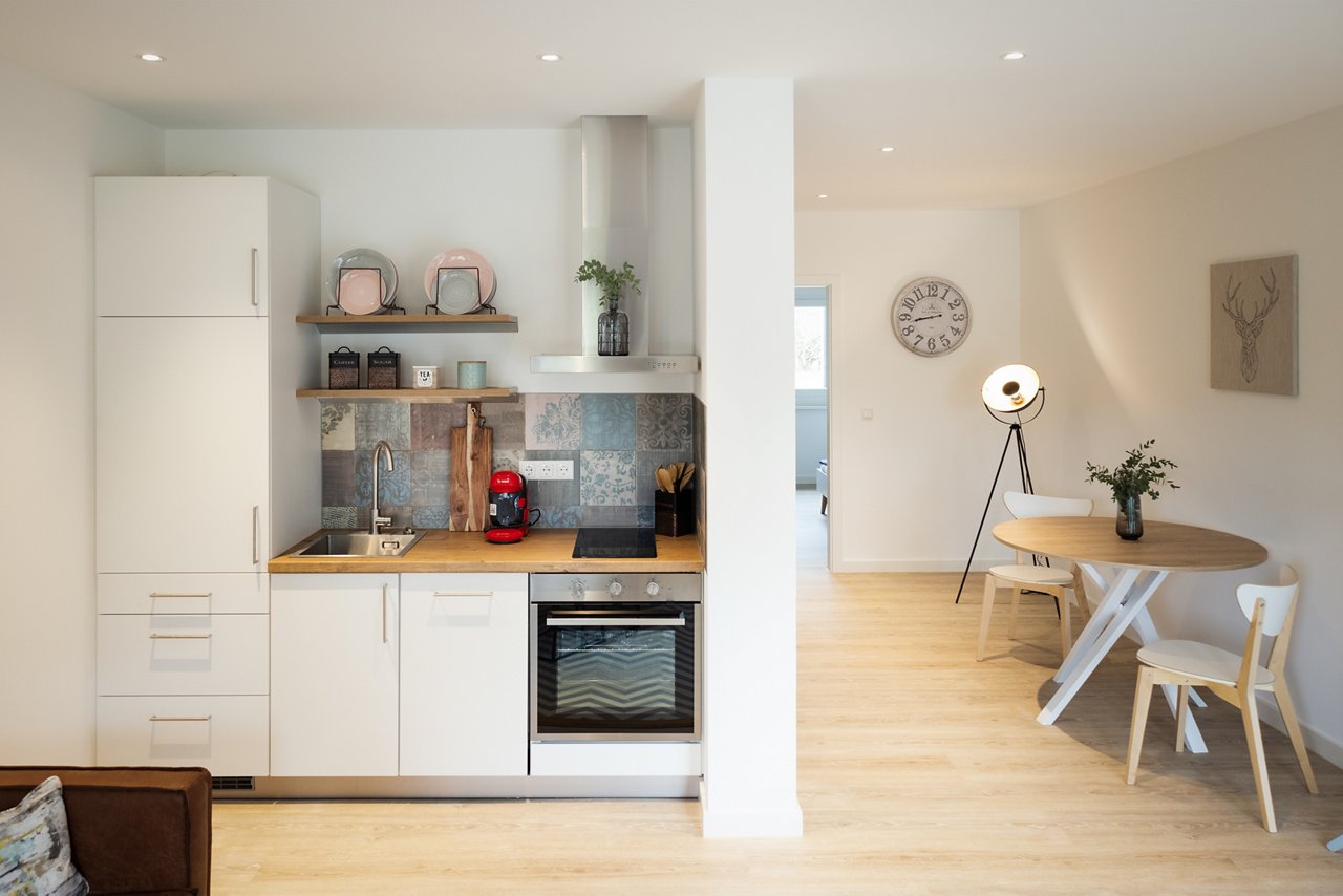 Aufnahme der Küchenzeile im Mini-Appartement Jagdhütte  