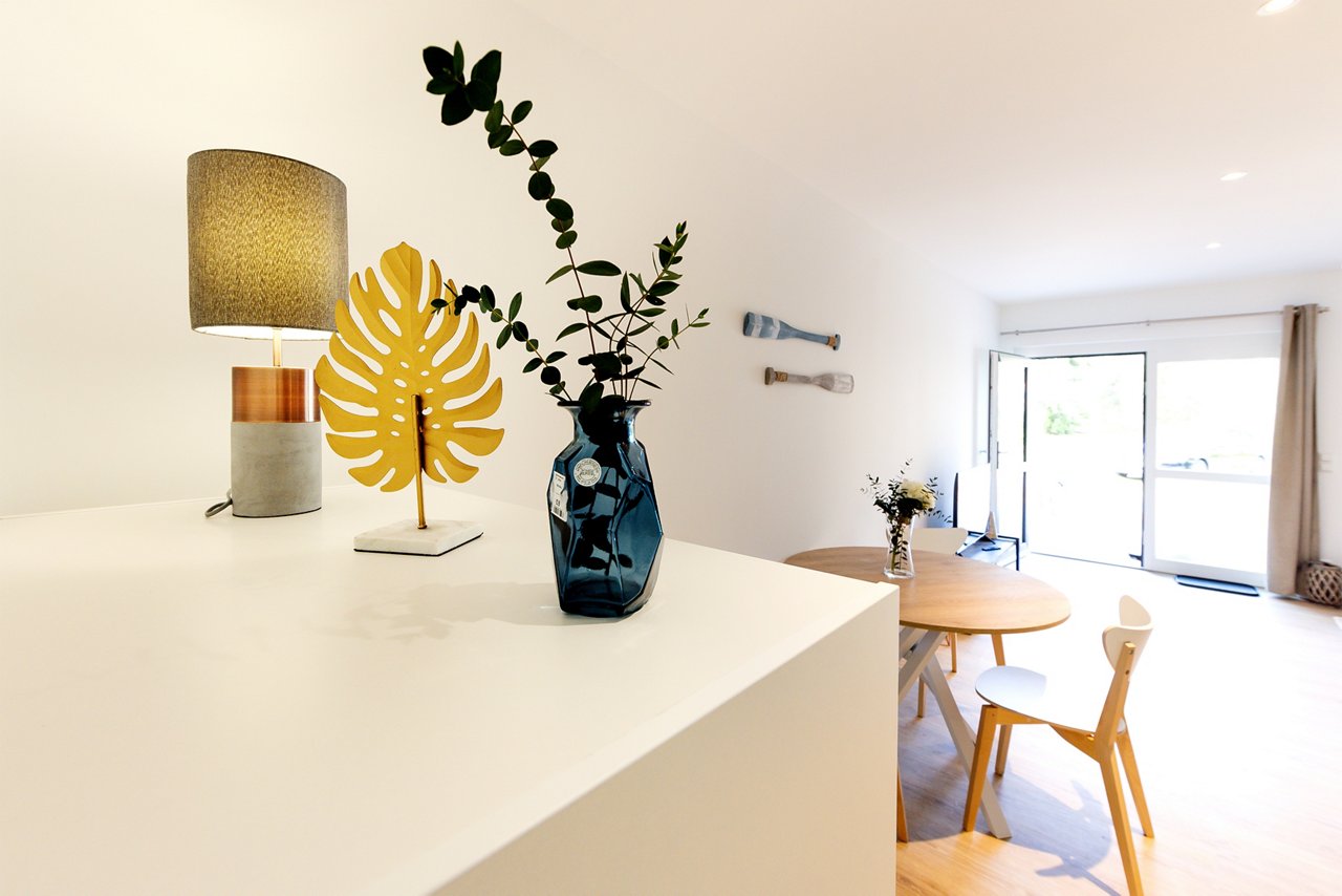 Elegante Ausstattung des Mini-Appartements Strandhaus auf dem eigenen Klinikgelände