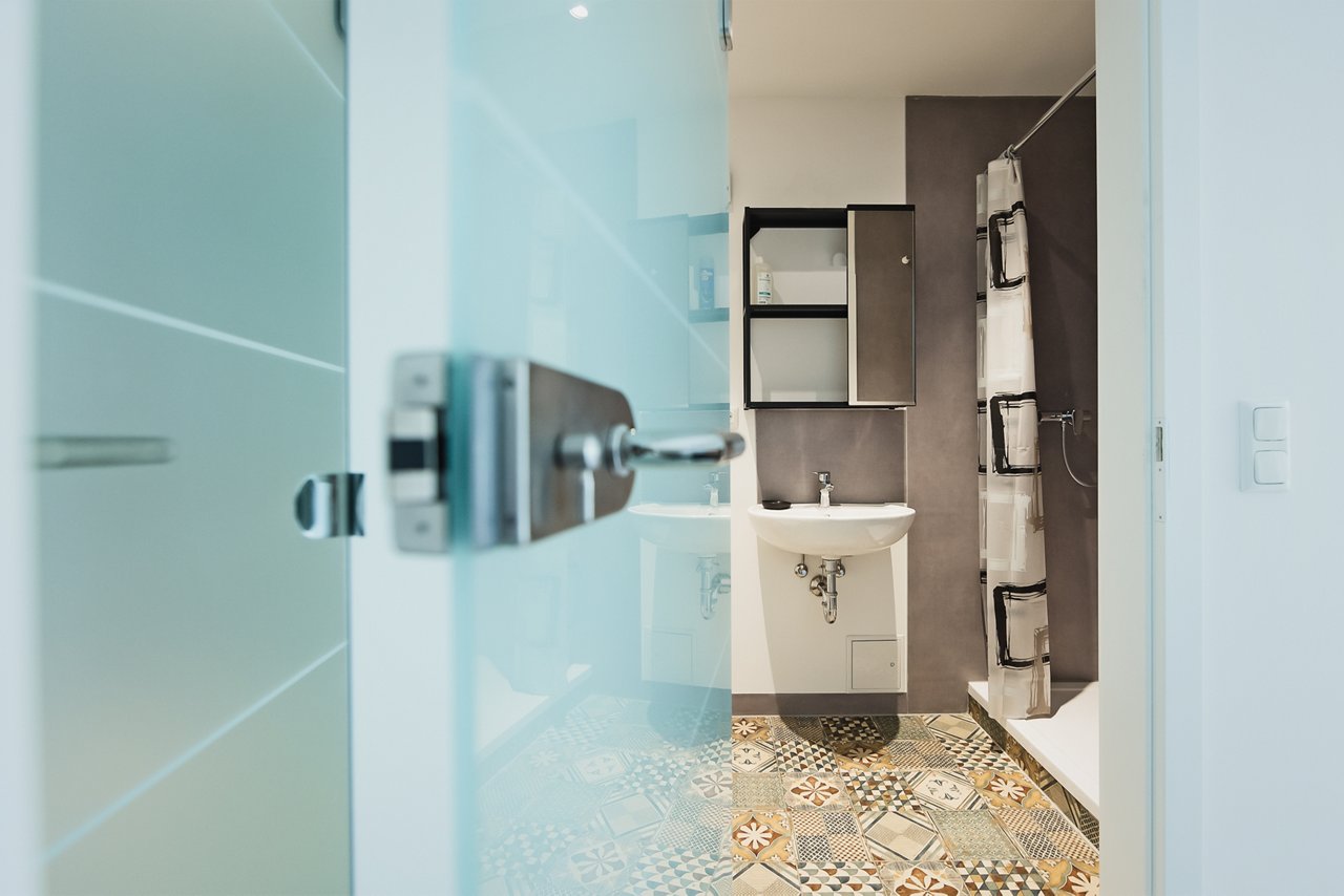 Blick ins Badezimmer des Strandhaus