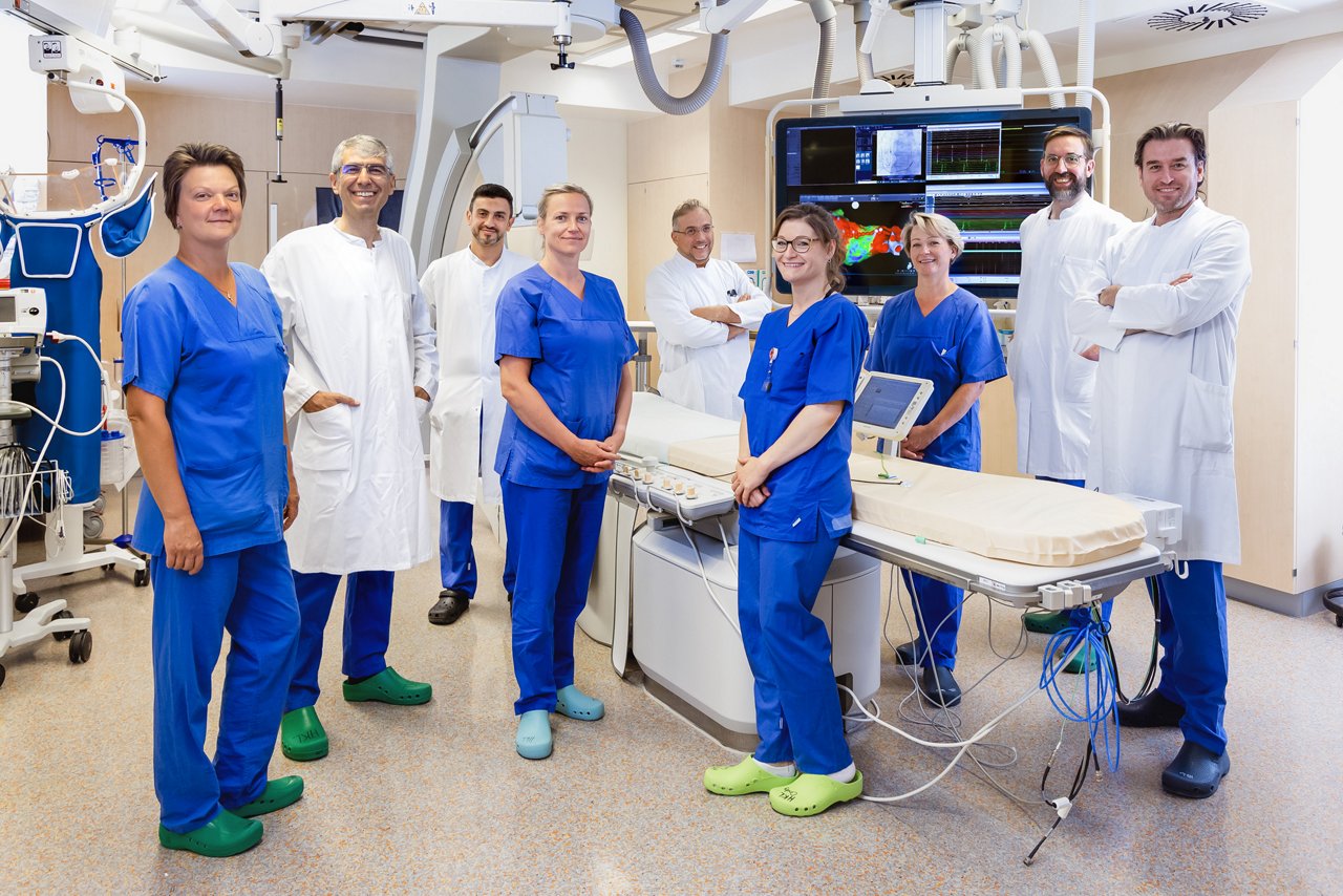 Team Herzkatheterlabor im Operationssaal, Helios Klinikum Bad Saarow