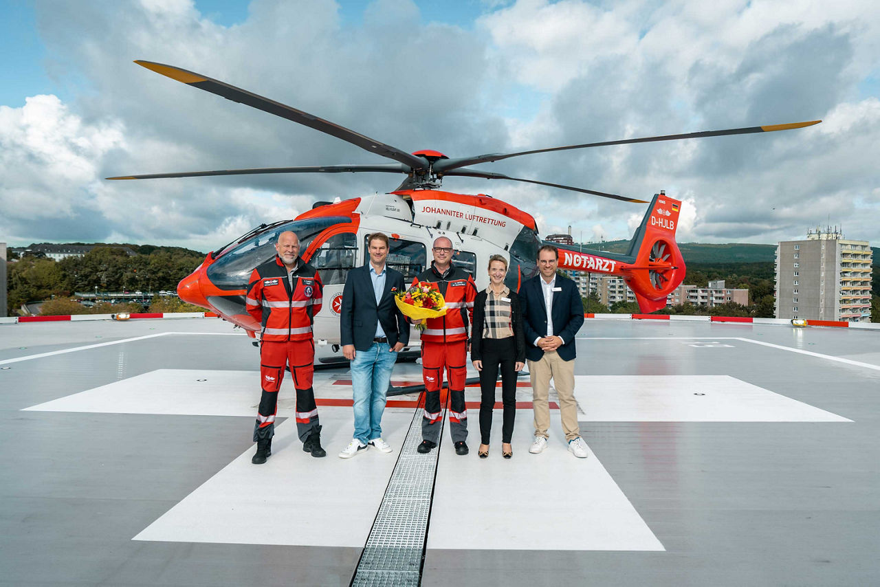 Großer Zeitgewinn im Notfall:  Helipad auf dem Dach der neuen Helios HSK geht in Betrieb