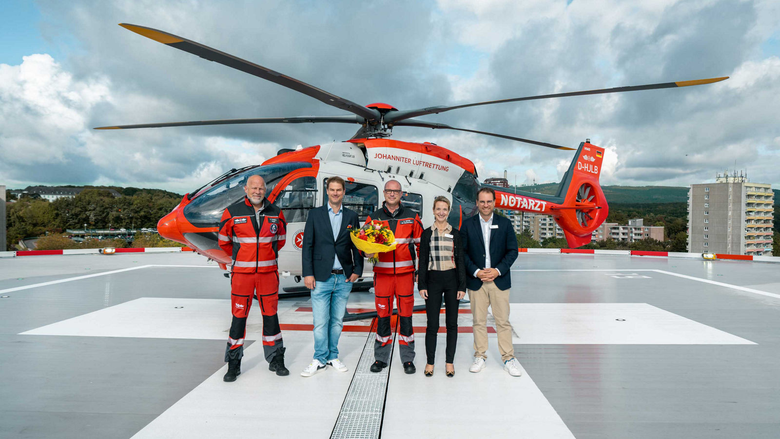 Helipad auf dem Dach der neuen Helios HSK