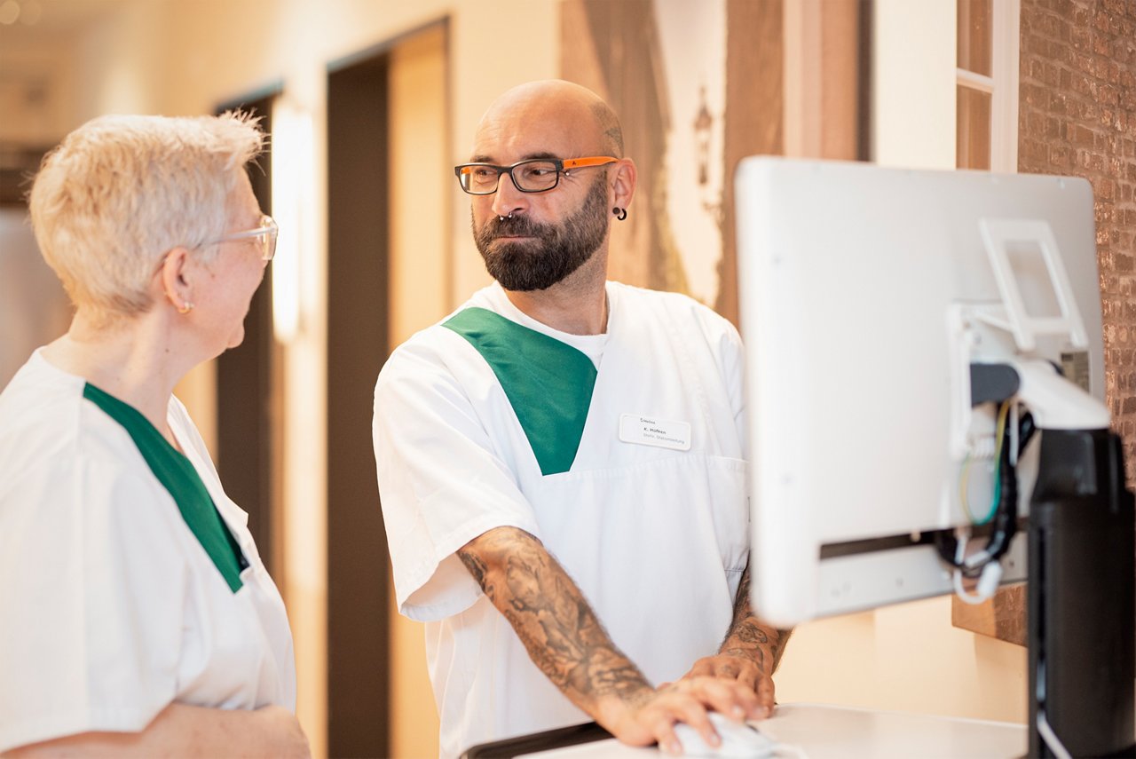 Stationsarbeit in Hüls