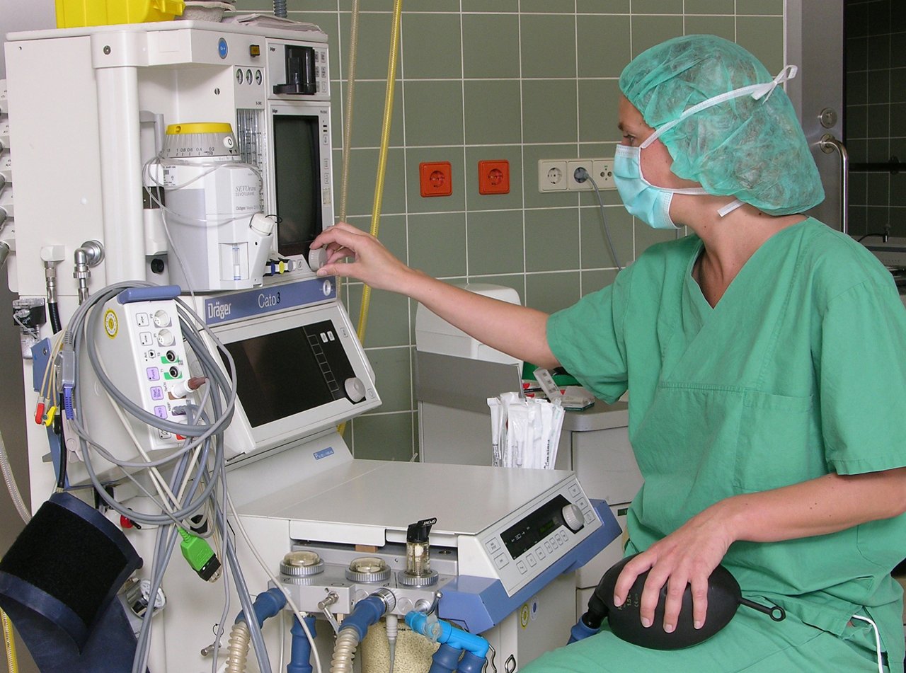 Benutzung eines Anästhesiegeräts 