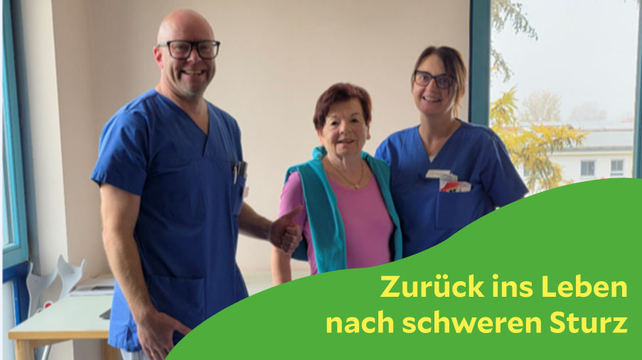 Zurück ins Leben: Maria Lugmaier meistert schweren Sturz dank der Teams um Oberärztin Dr. Theissen und Chefarzt Dr. Johnson