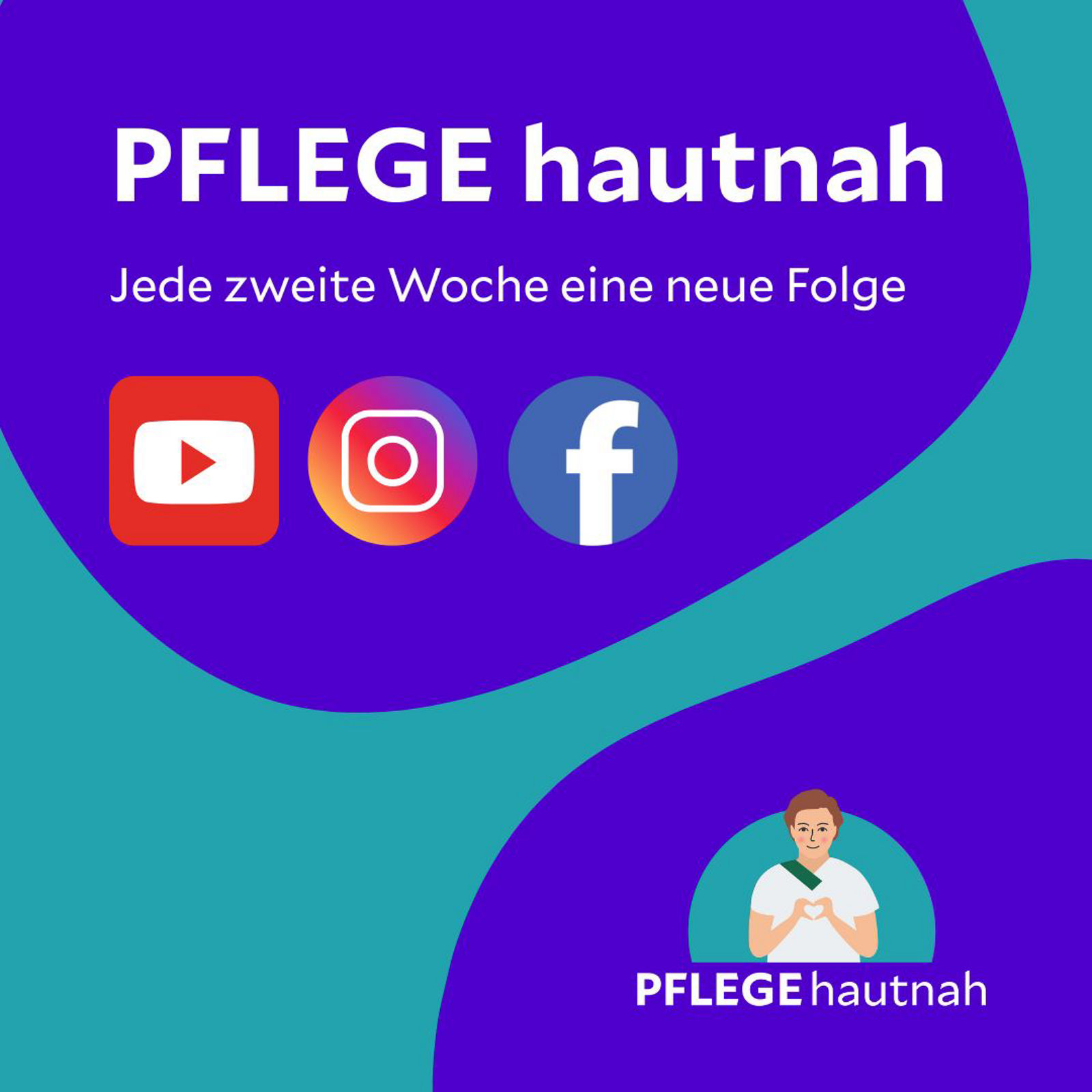 Jede zweite Woche eine neue Folge von PFLEGE hautnah auf YouTube, Instagram und Facebook