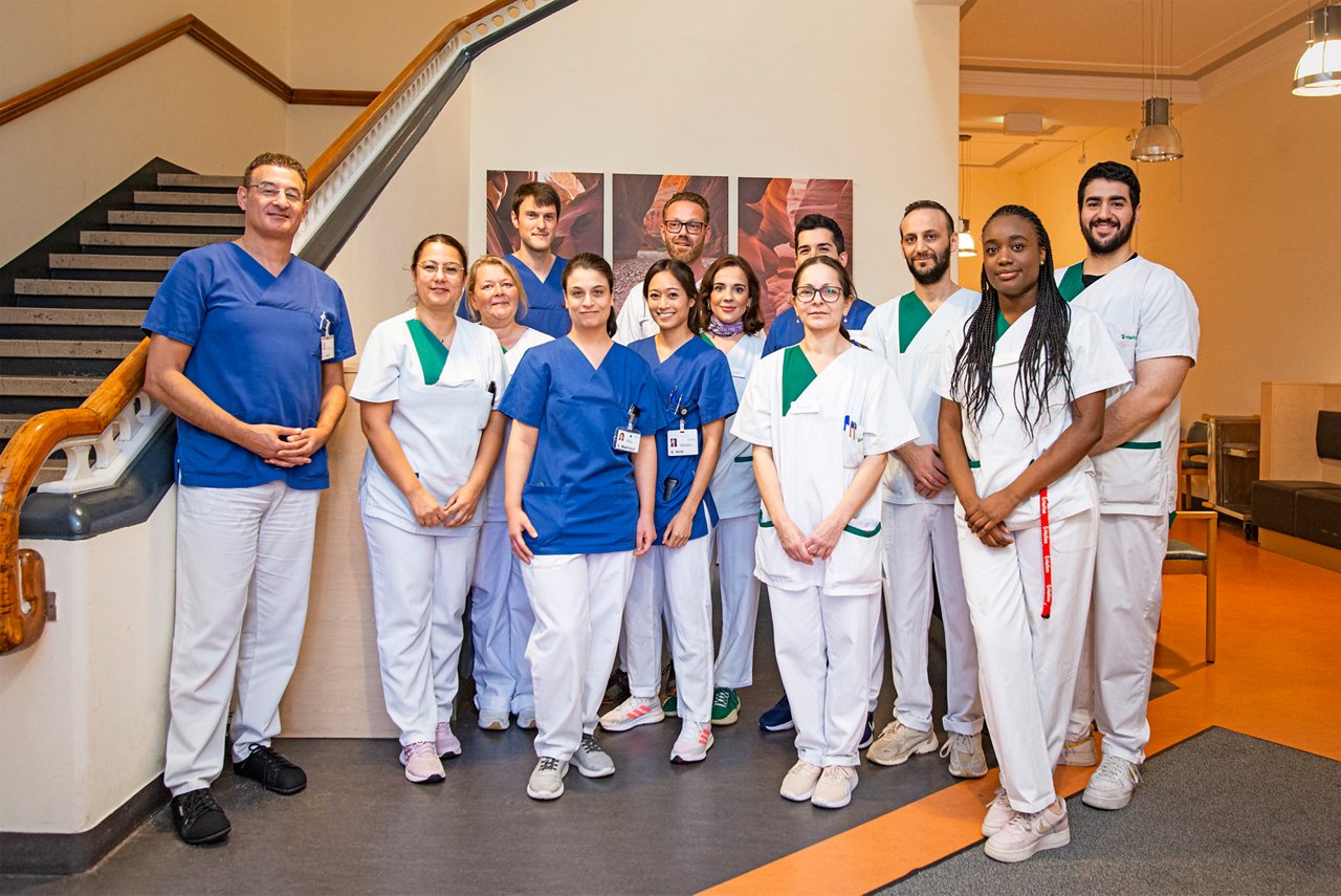 Team der dermatologischen Station D3 in Krefeld