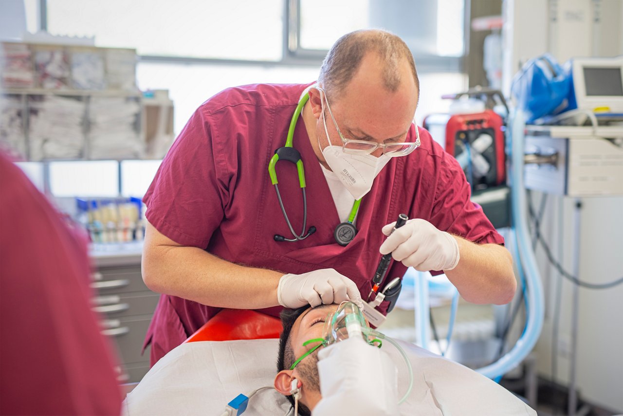 Notfallversorgung im Schockraum des Notfallzentrums Krefeld