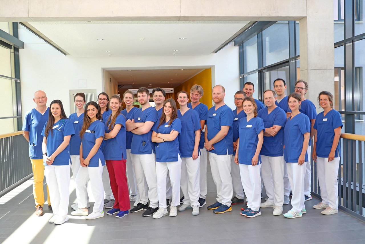 Gruppenbild des Teams der Pneumologie Krefeld