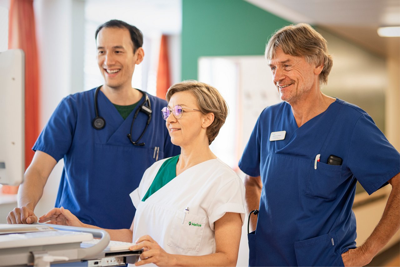 Gemeinsame Visite auf der Pneumologie Station Krefeld