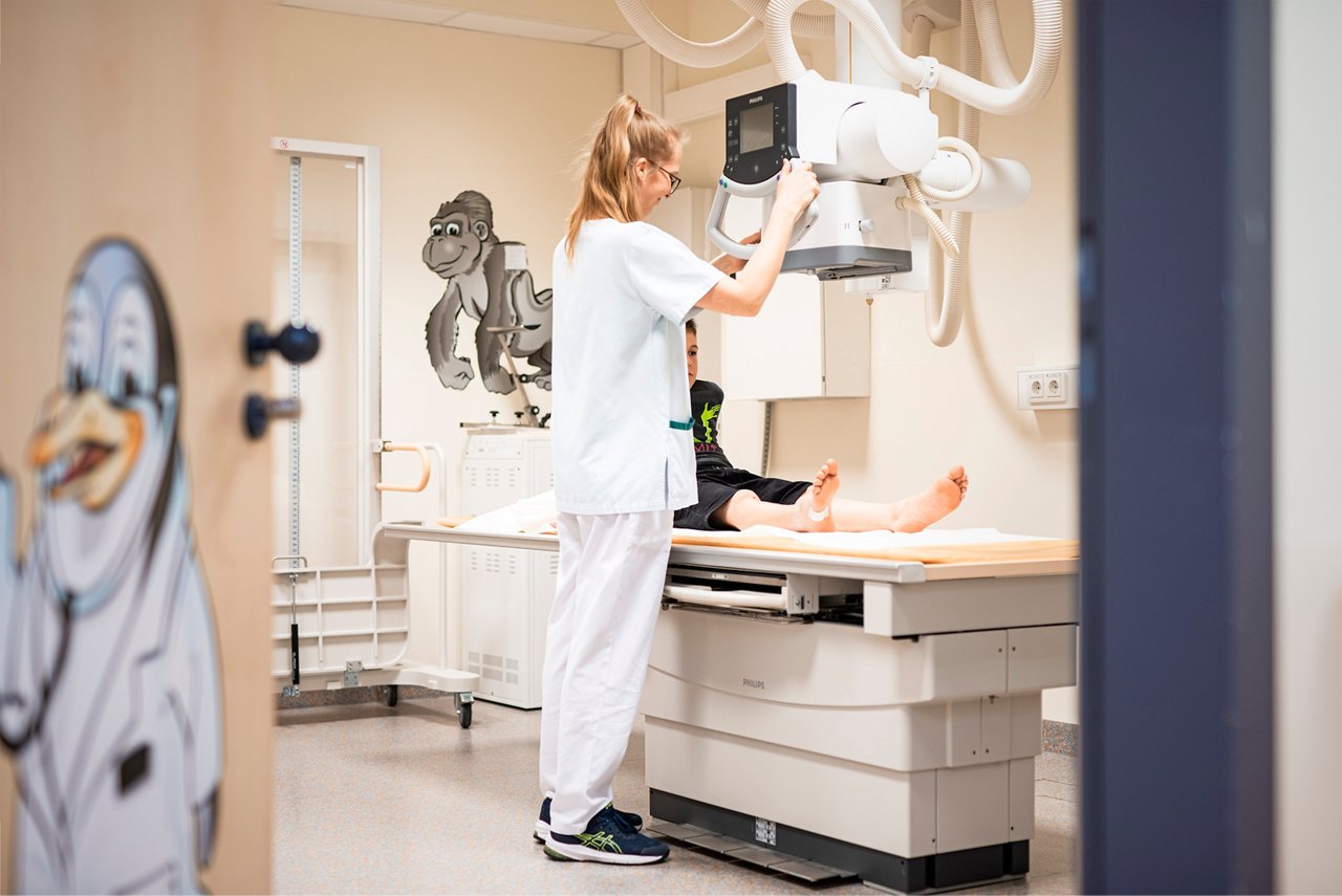 Röntgendiagnostik bei einem Kind