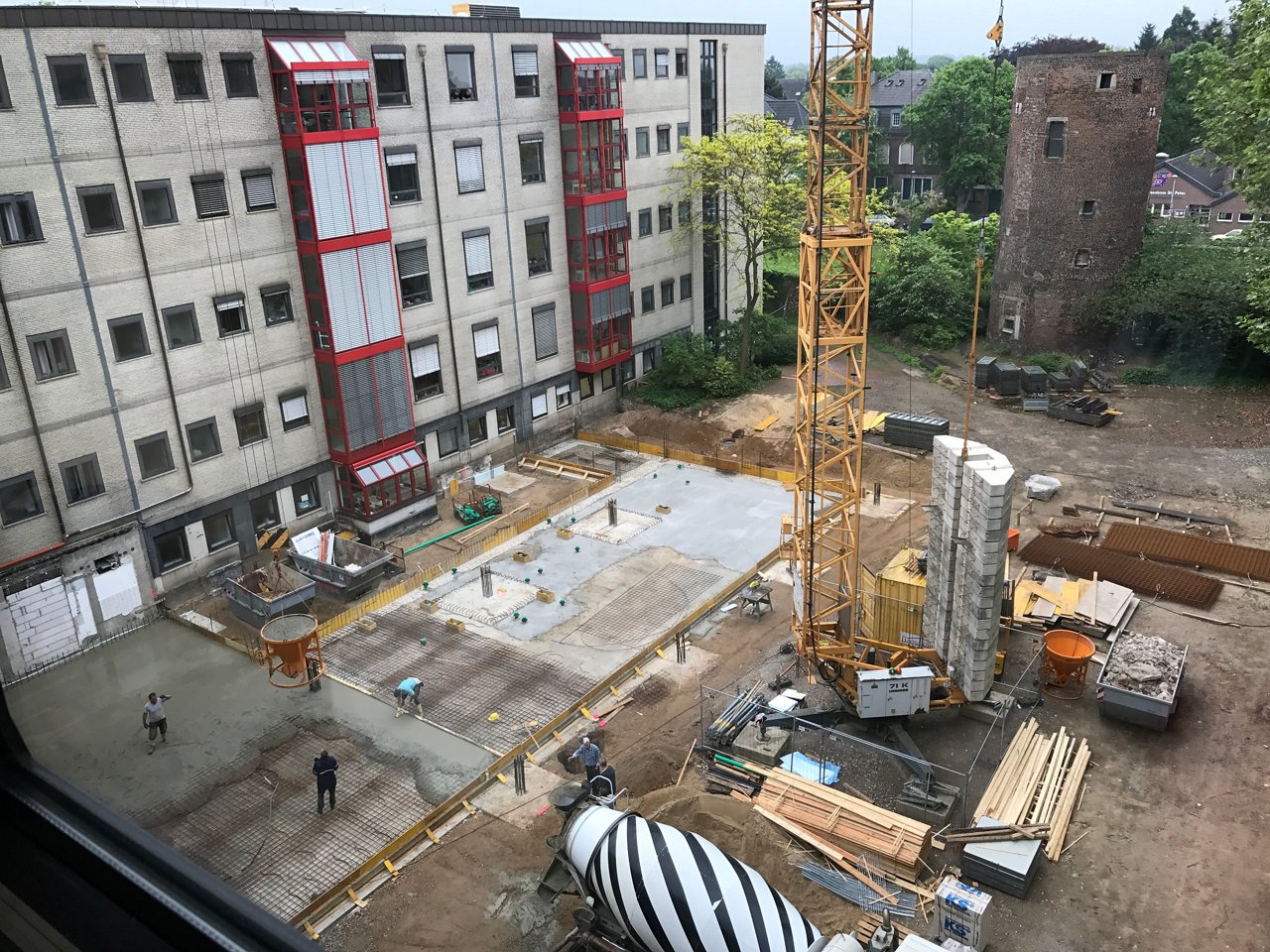 Baustelle am Helios St. Josefshospital Uerdingen