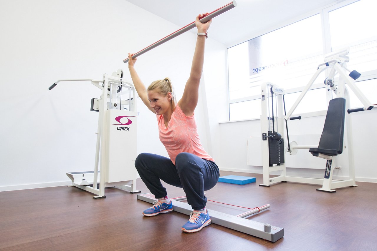 Aline Focken beim FMS in der Helios Sportklinik Uerdingen