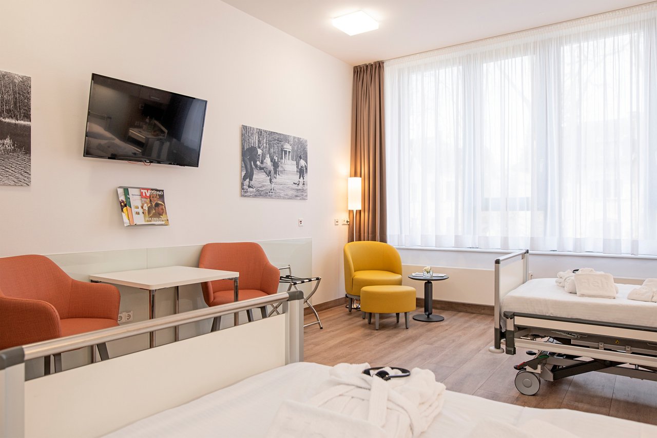 Zweibettzimmer im Wahlleistungsbereich des Helios St. Josefshospital Uerdingen