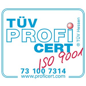 Zertifikat für die DIN ISO 9001 - Qualitätsmanagement