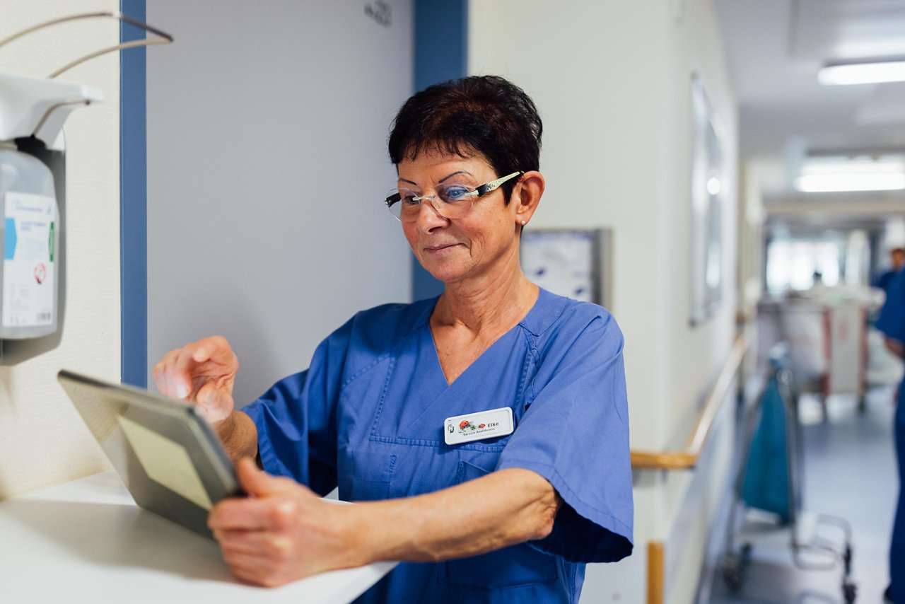 Unsere Stationsassistentin bei der Arbeit