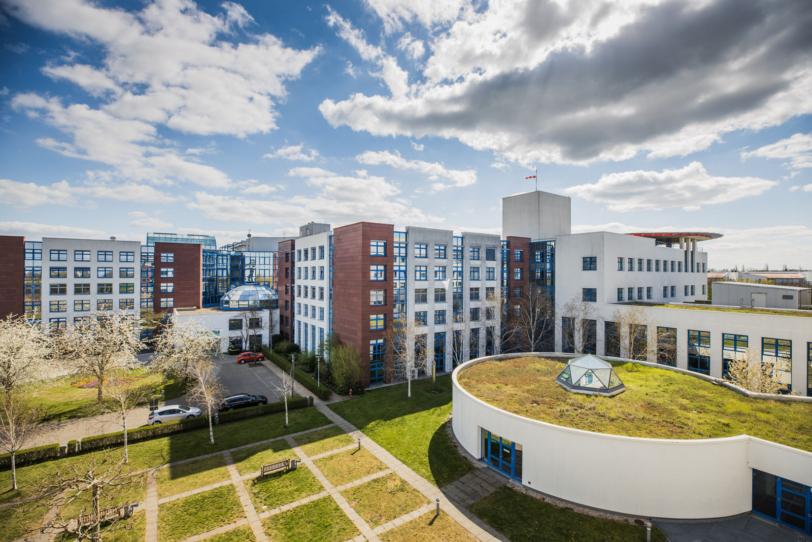 Eine Luftaufnahme vom Herzzentrum Leipzig