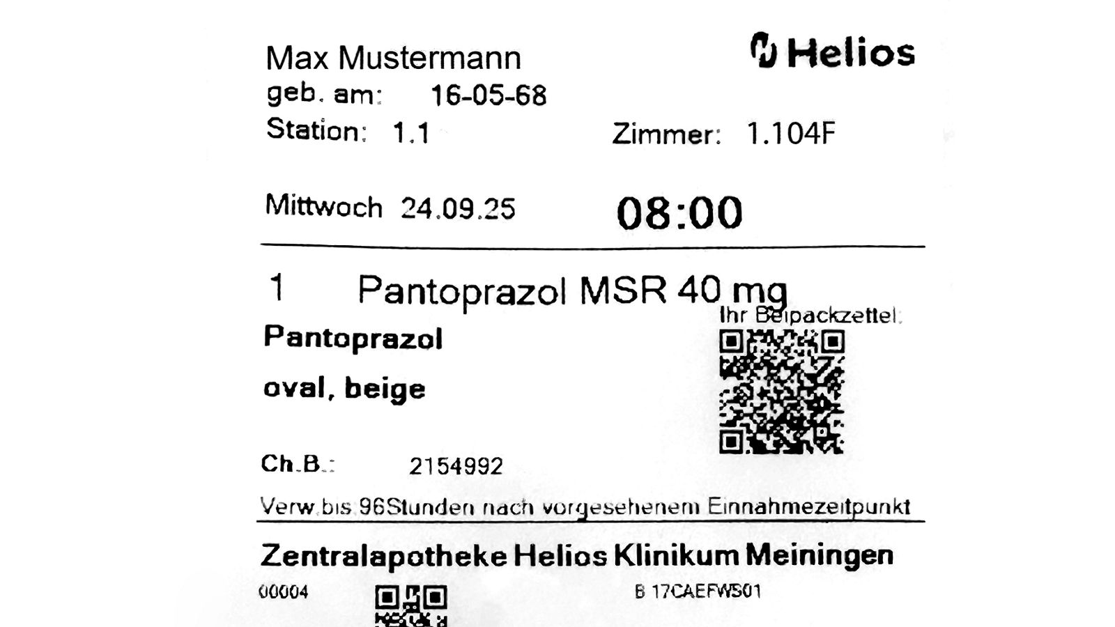 Unit Dose: Blister Tüte