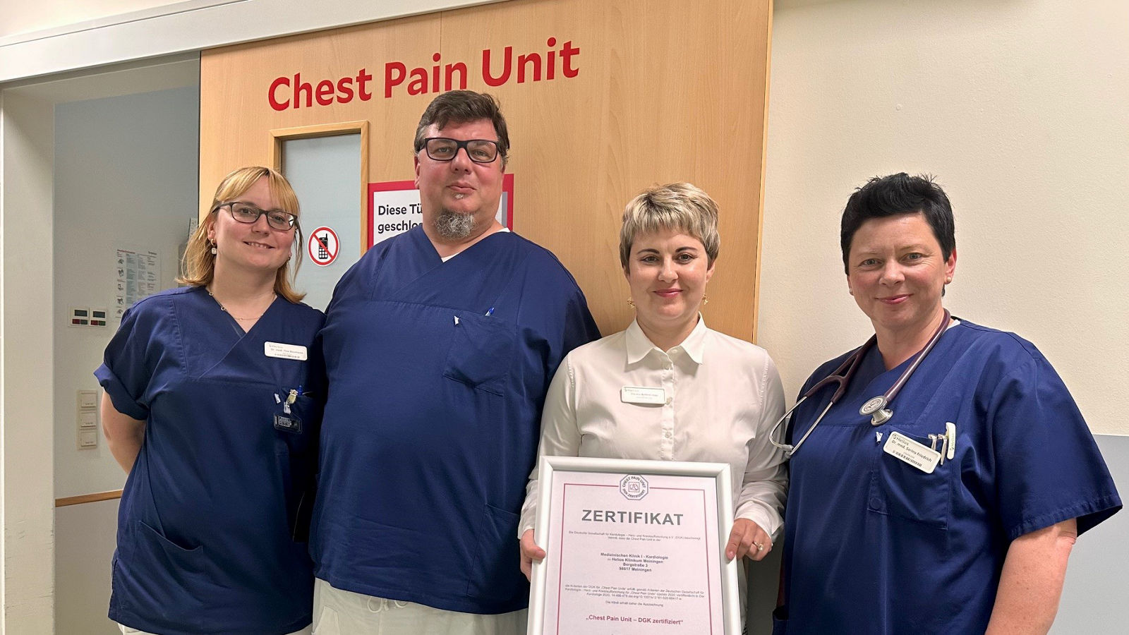 Chest Pain Unit des Helios Klinikums Meiningen erneut ausgezeichnet