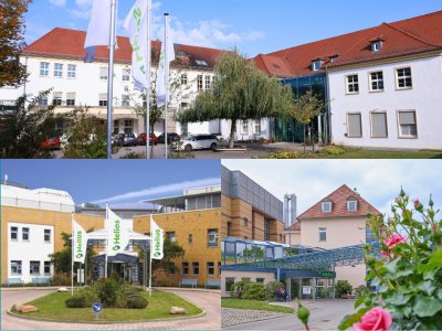 Die drei Klinikstandorte der Helios Kliniken Mansfeld-Südharz