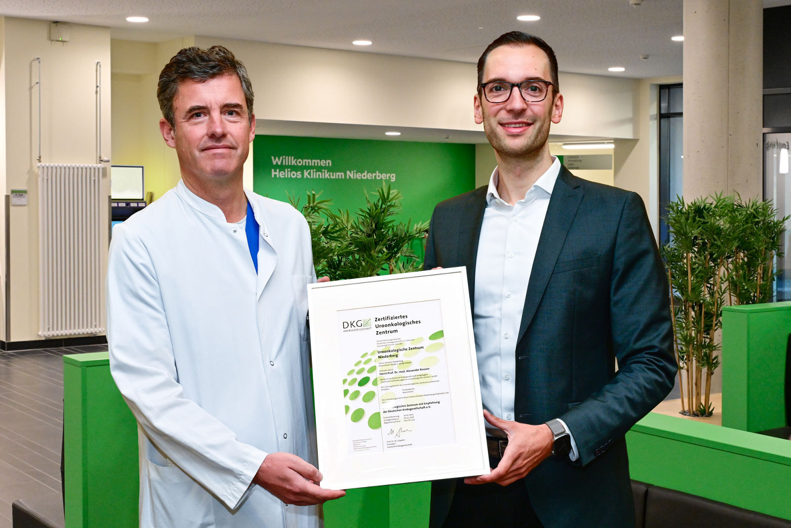 Helios Klinikum Niederberg erhält DKG-Zertifizierung als uroonkologisches Zentrum