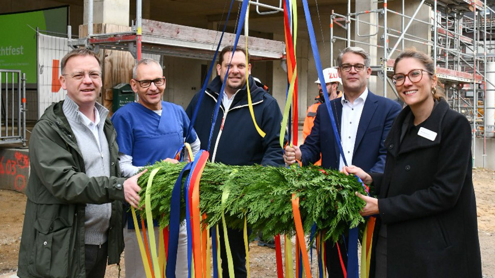 Richtfest-Feier Erweiterungsbau in Oberhausen. 