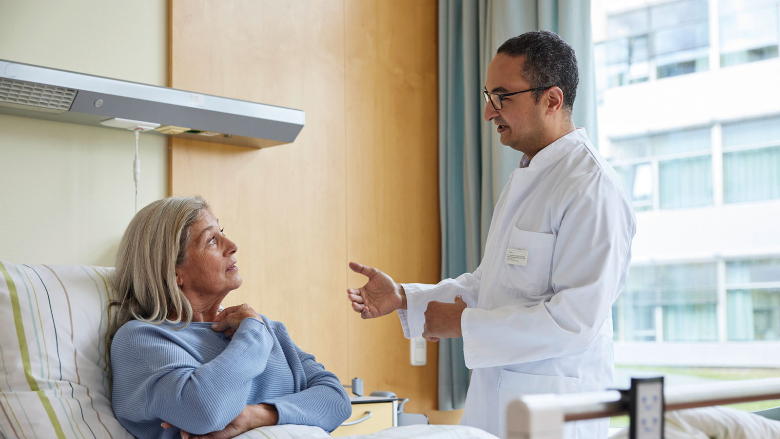 Arztgespräch Patientenzimmer