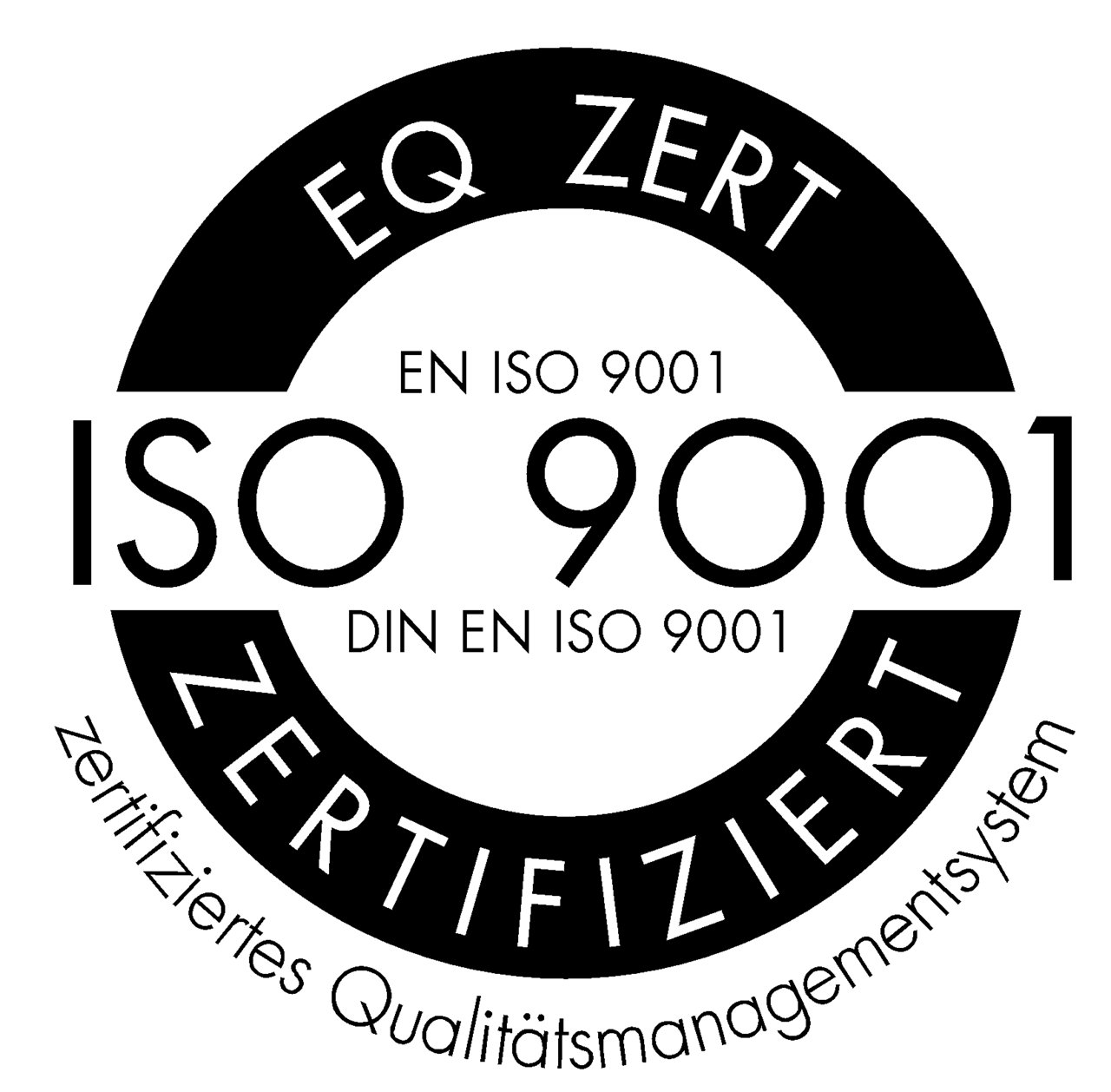 Zertifikat EQ Zert DIN ISO 9001 zertifiziertes Qualitätsmanagement