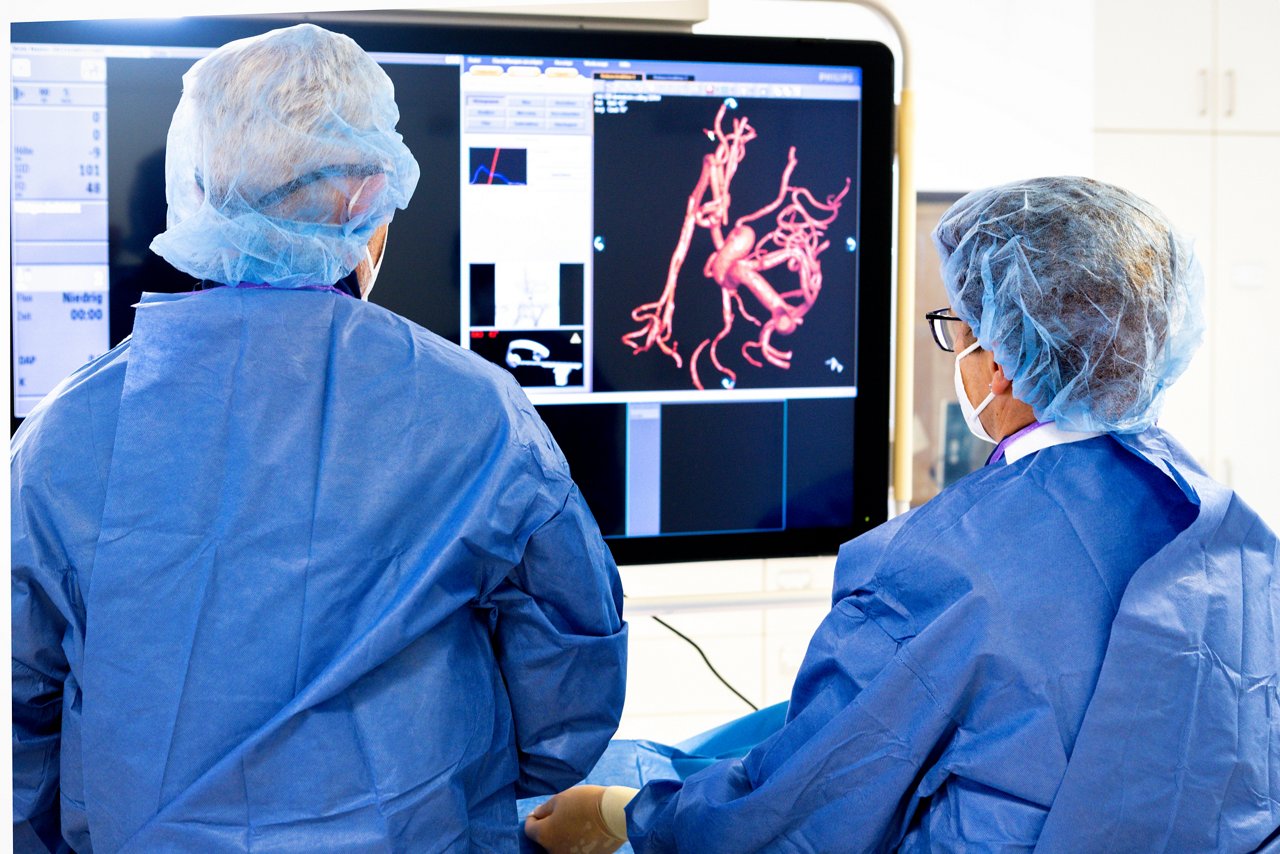 Angiografie auf Monitor