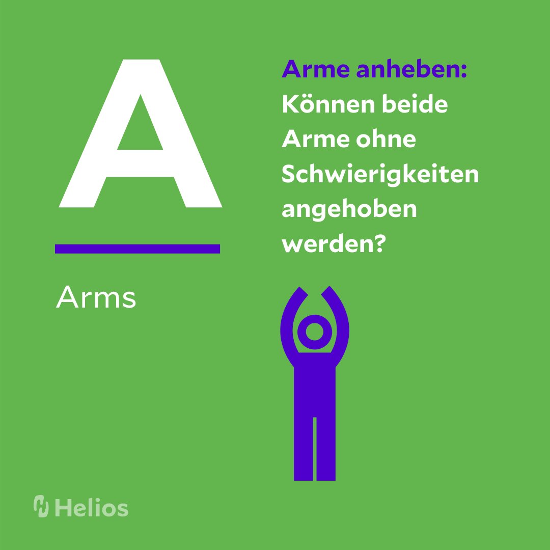 Schlaganfall Schnelltest Arms/Arme