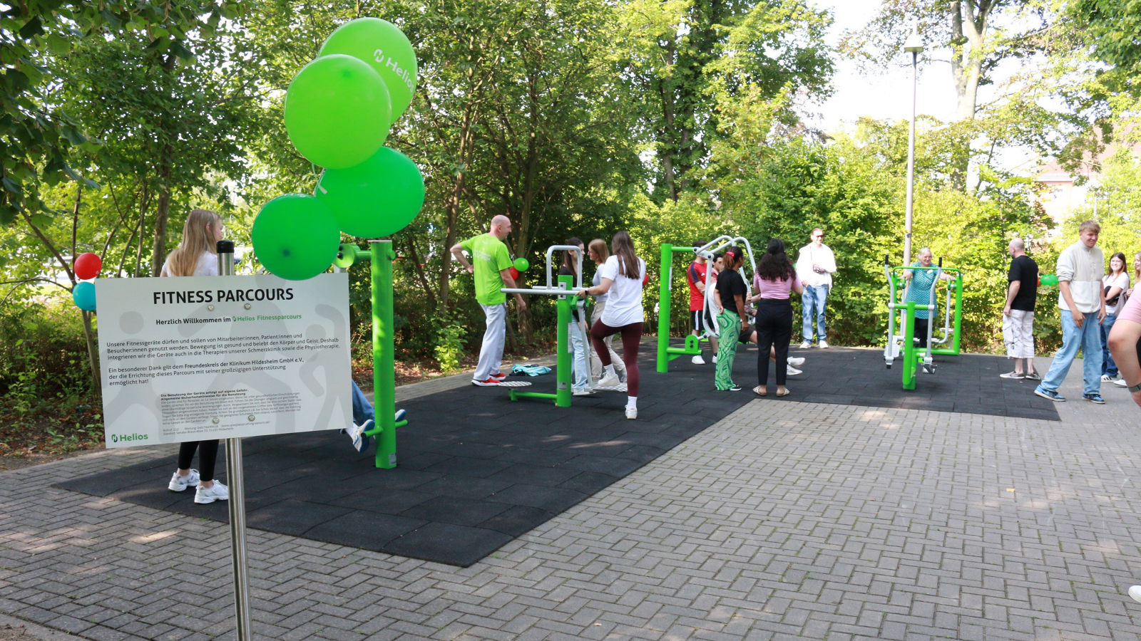 Fitness Parcours Eröffnung für Besucher