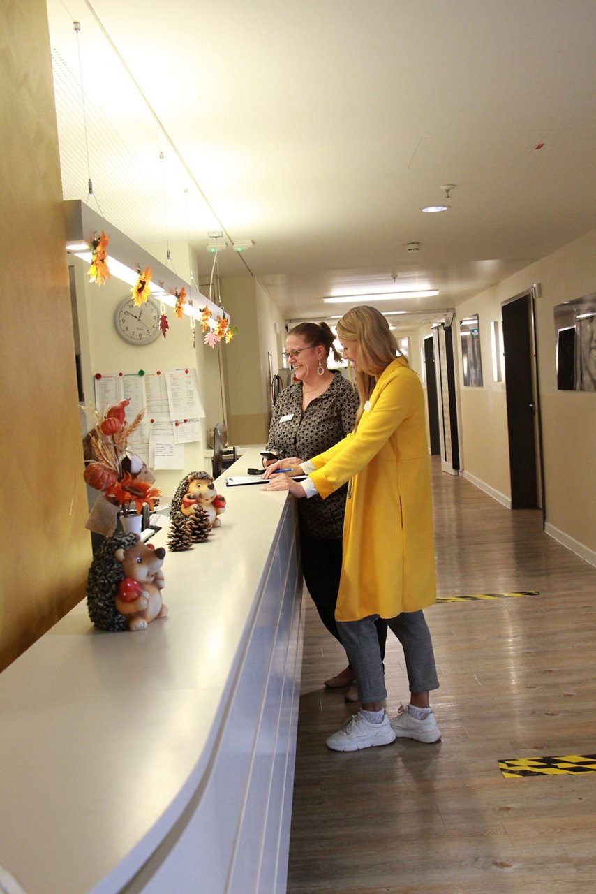 Privatklinik Pforzheim Anmeldung Interaktion mit Patientin