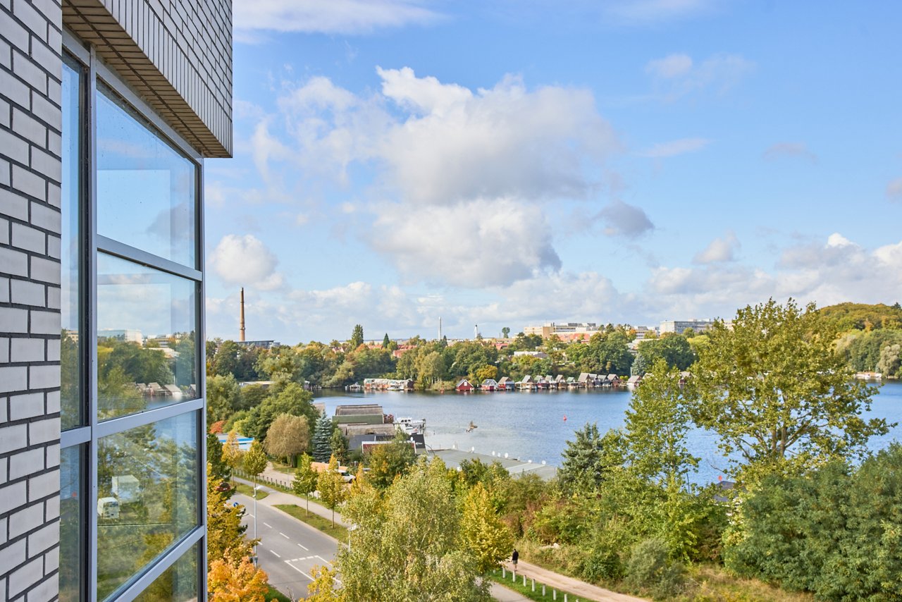 Blick aus einem Fenster des Bildungszentrums Schwerin