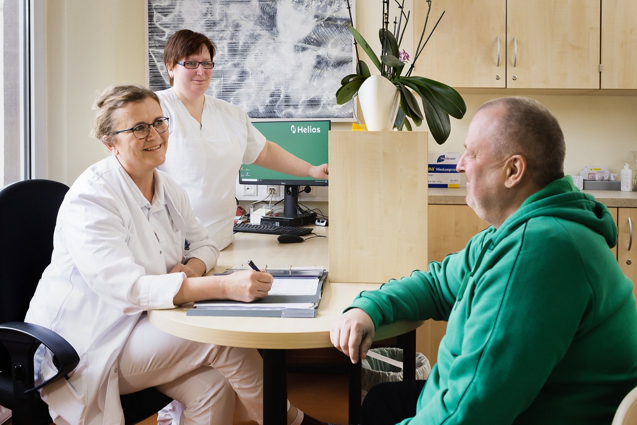 Helios Fachklinik Vogelsang Gommern, Patientengespräch