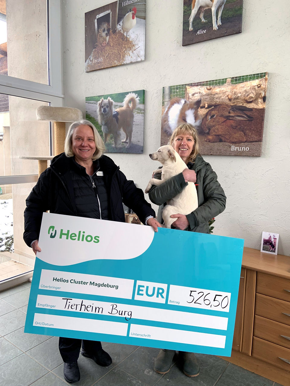 Klinikmitarbeitende mit Herz für Kinder und Tiere